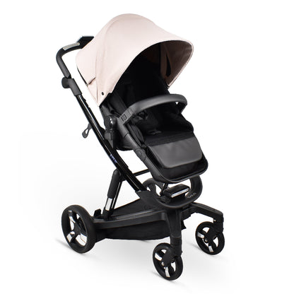 Carucior electric Ibebe iSTOP & DRiVE 2 in 1 Textil Roz (ISD111)