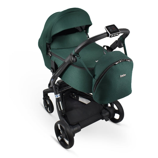 Carucior electric Ibebe iSTOP & DRiVE 2 in 1 Textil Verde (ISD106)