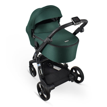 Carucior electric Ibebe iSTOP & DRiVE 2 in 1 Textil Verde (ISD106)