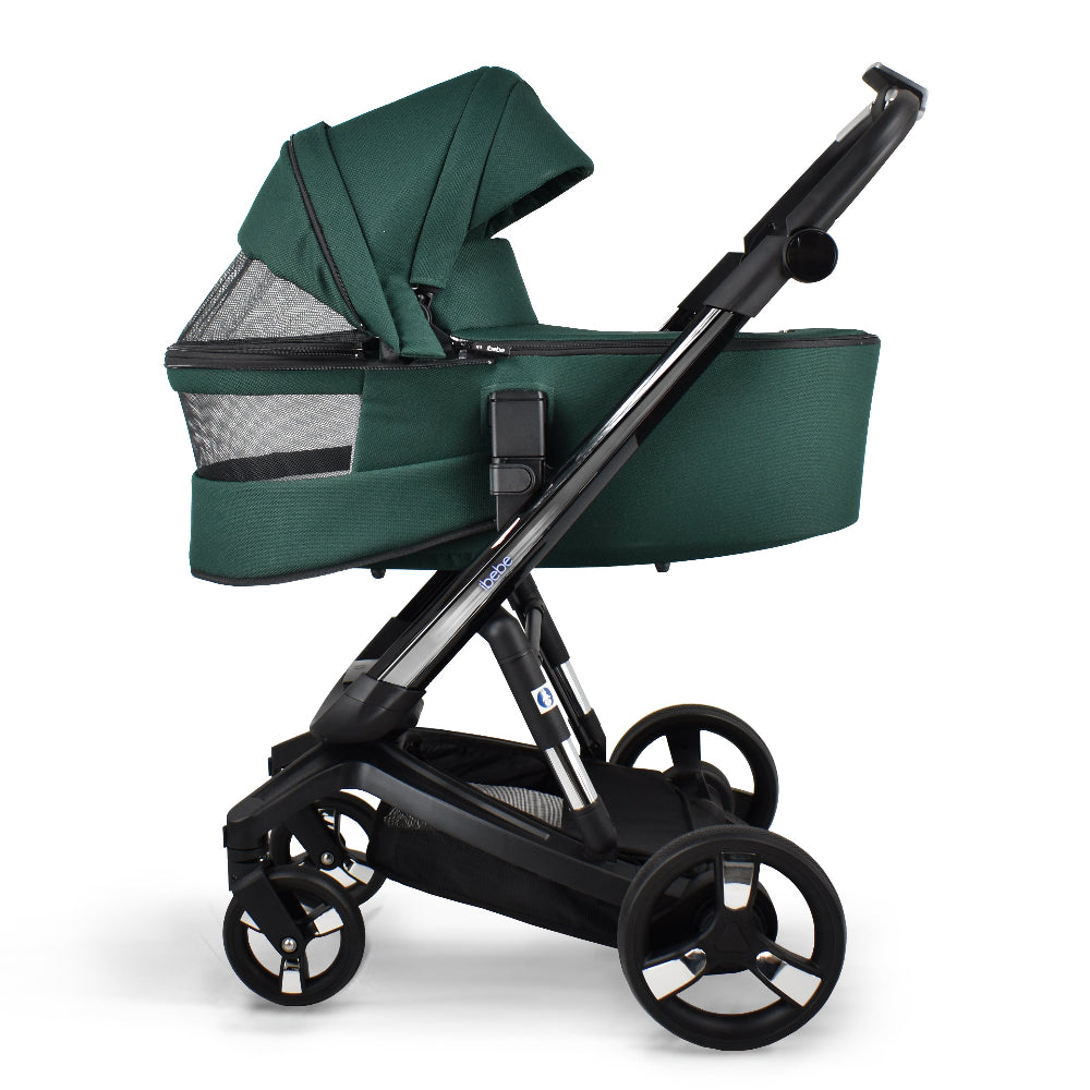 Carucior electric Ibebe iSTOP & DRiVE 2 in 1 Textil Verde (ISD106)