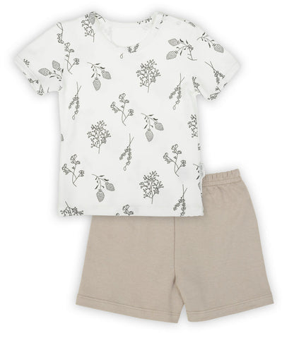 Compleu tricou+pantalon scurt bumbac 100% (183037) Nicol "Gaja"