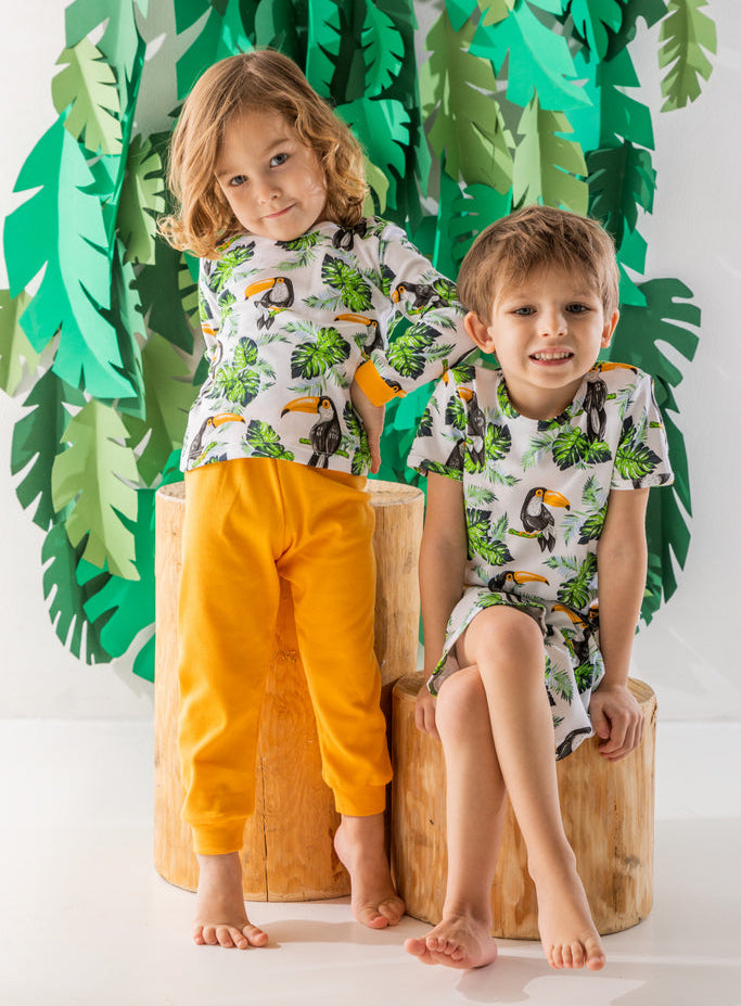 Compleu tricou+pantalon scurt bumbac 100% (186037) Nicol "Tukan"