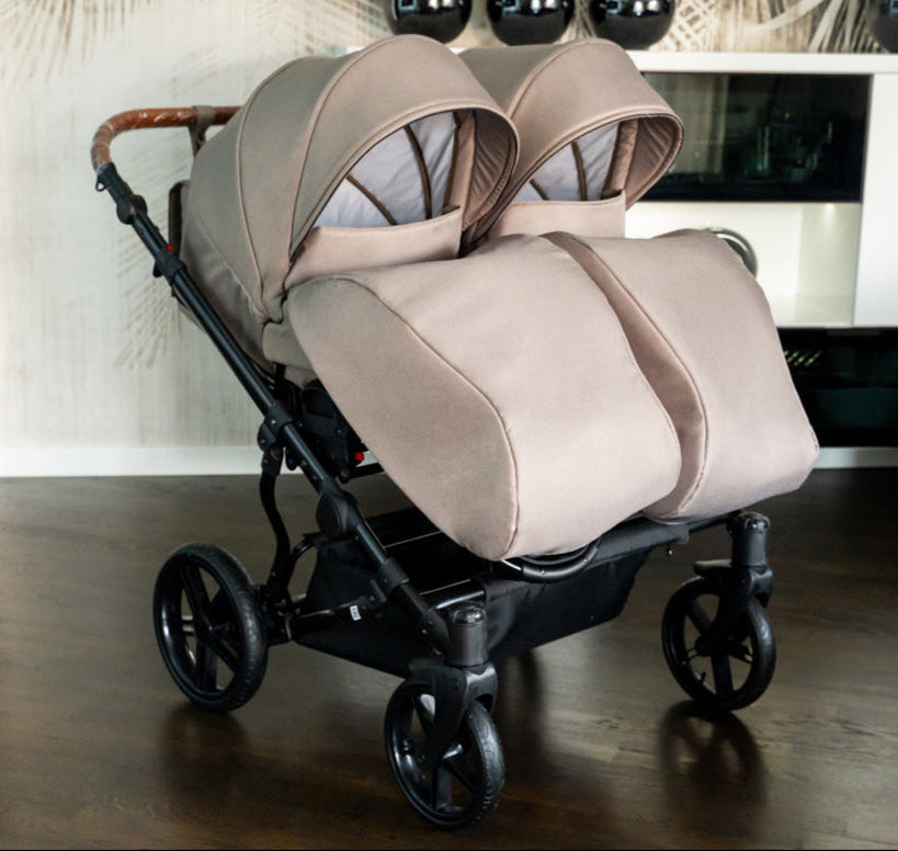 Carucior pentru gemeni Adbor Duo Lux Bej carucior-gemeni