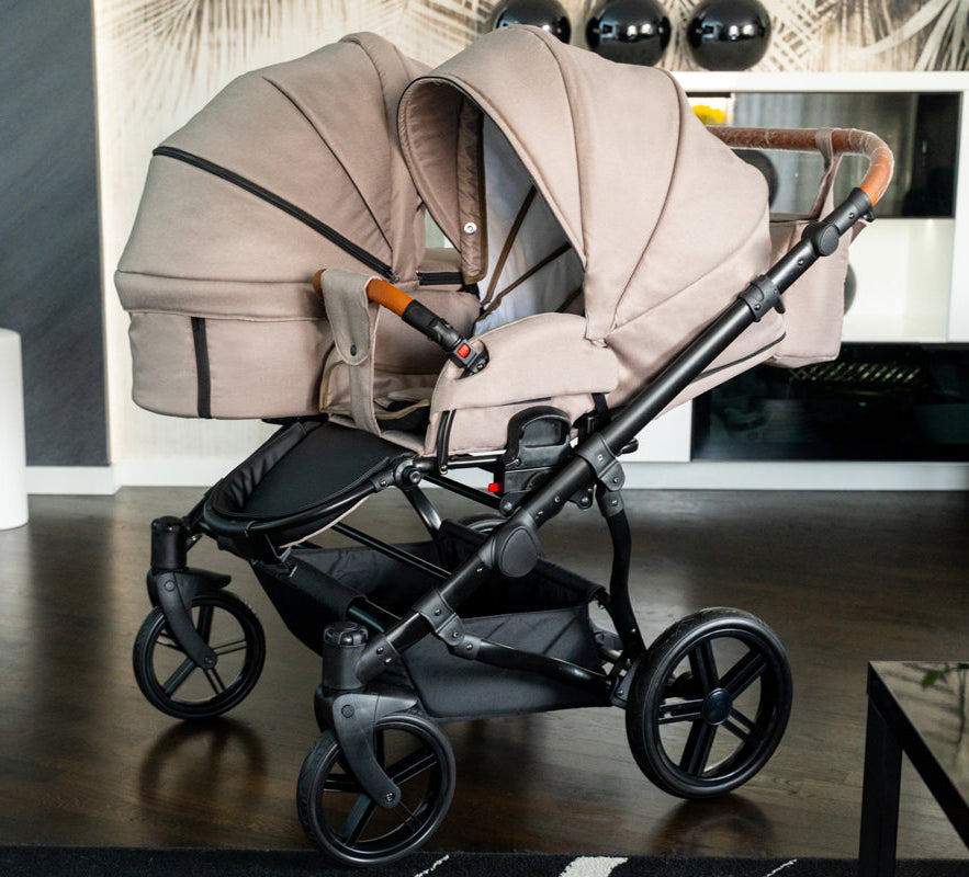 Carucior pentru gemeni Adbor Duo Lux Bej carucior-gemeni