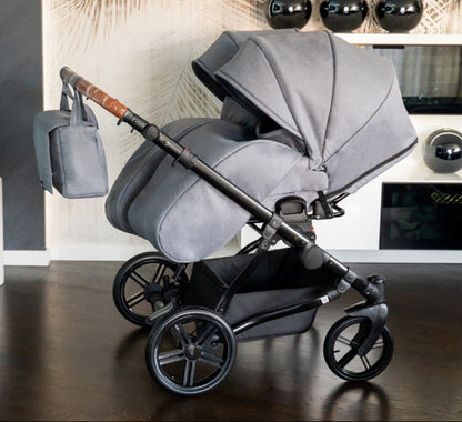 Carucior pentru gemeni Adbor Duo Lux Gri carucior-gemeni