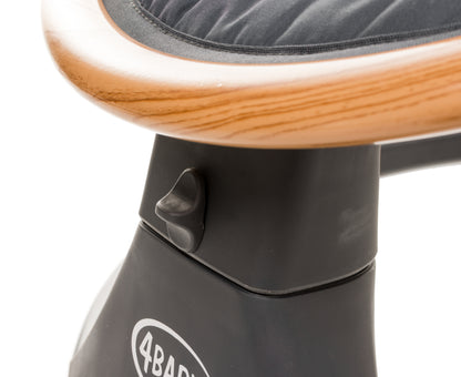 Leagan electric cu telecomanda 4Baby Rock'n Relax Wood Gri, max. 9 Kg, telecomanda, 5 viteze, 12 melodii, timer, USB