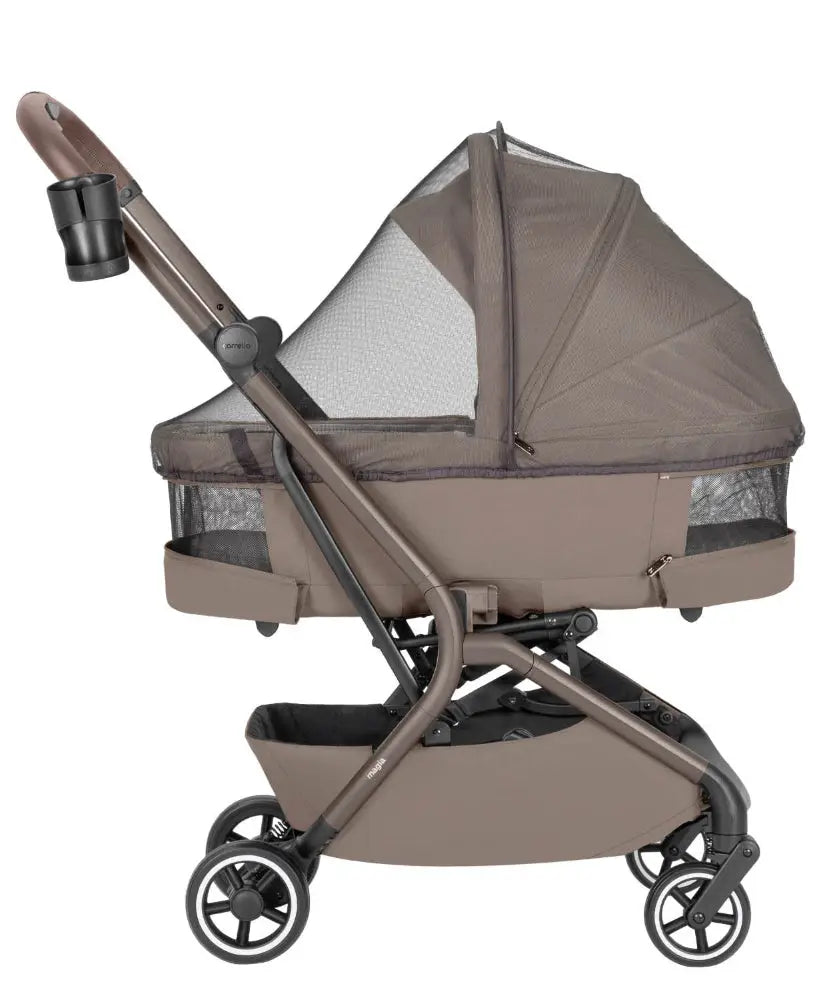 Carucior copii compact Carrello Magia CRL-6555 2 in 1 Cocoa Beige max. 22 Kg dimensiuni bagaj de mana