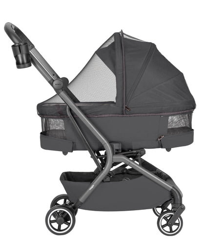 Carucior copii compact Carrello Magia CRL-6555 2 in 1 Elm Grey, max. 22 Kg, dimensiuni bagaj de mana