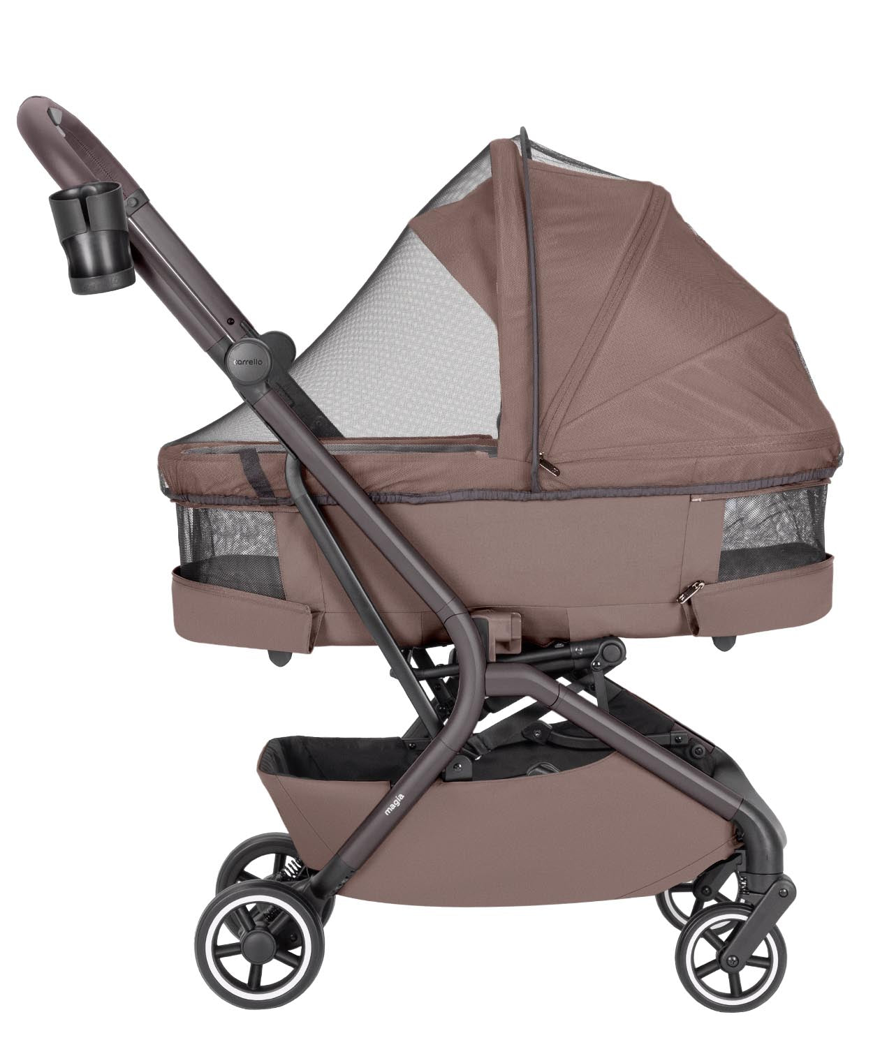 Carucior copii compact Carrello Magia CRL-6555 2 in 1 Glace Pink, max. 22 Kg, dimensiuni bagaj de mana