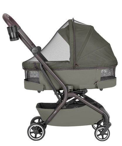 Carucior copii compact Carrello Magia CRL-6555 2 in 1 Malted Green, max. 22 Kg, dimensiuni bagaj de mana