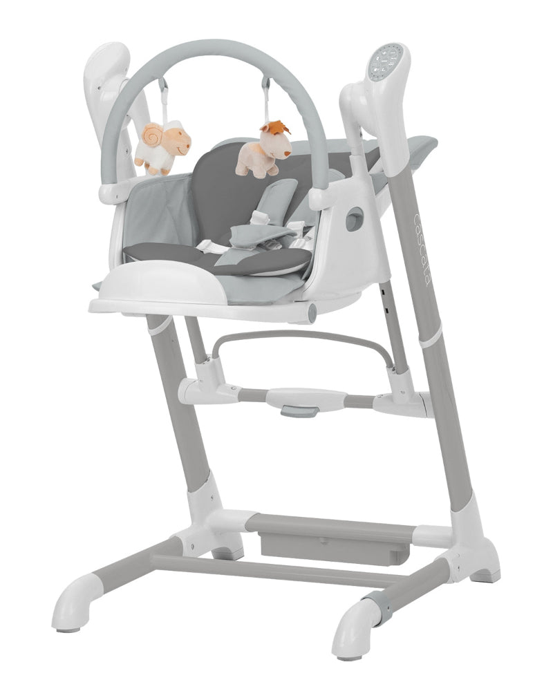 Scaun de masa si leagan electric Carrello CASCATA (CRL-10303/1) Space Grey, controlabil prin aplicatie pe mobil