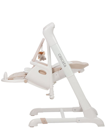 Scaun de masa si leagan electric Carrello CASCATA (CRL-10303/1) Cream Beige,  controlabil prin aplicatie pe mobil