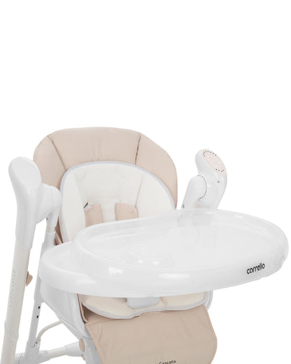 Scaun de masa si leagan electric Carrello CASCATA (CRL-10303/1) Cream Beige,  controlabil prin aplicatie pe mobil