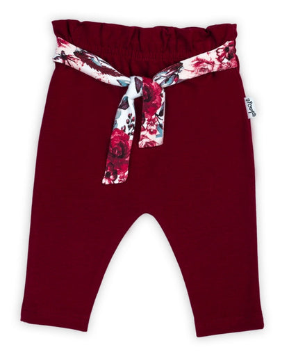 Pantalon de bumbac 100% (180016) Nicol "Kate" visiniu