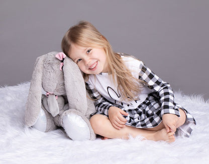 Rochita de bumbac cu maneca lunga Nicol "Bunny" (163364)