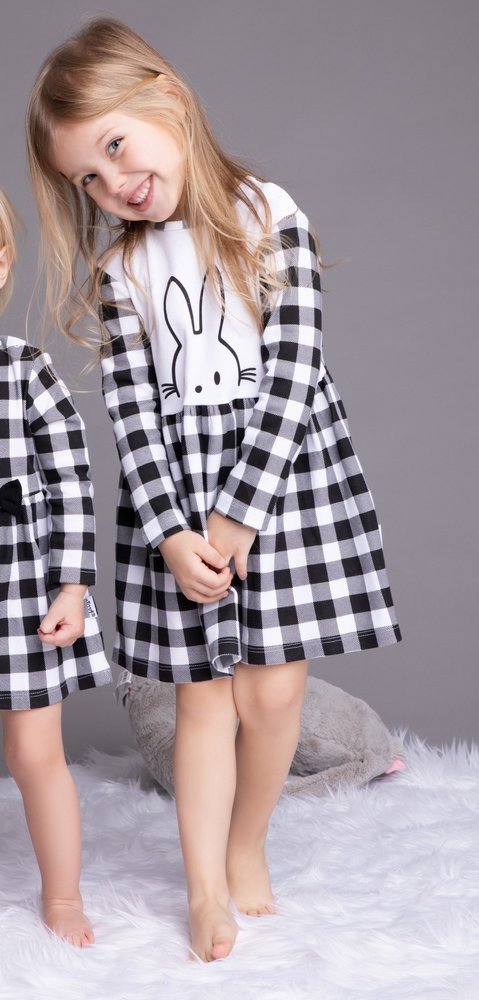 Rochita de bumbac cu maneca lunga Nicol "Bunny" (163364)