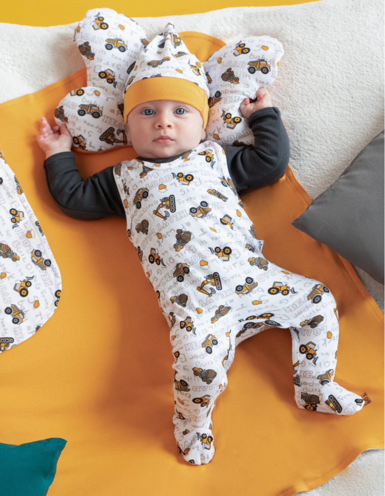 Romper de bumbac 100% (181023) Nicol "Big Trucks"