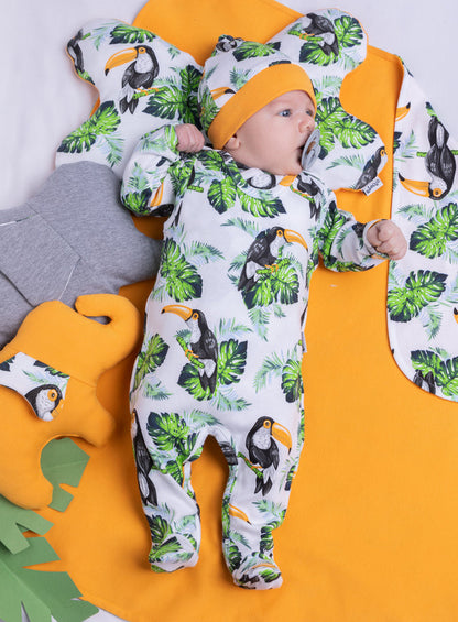 Romper de bumbac pentru bebelusi (186023) Nicol "Tukan"