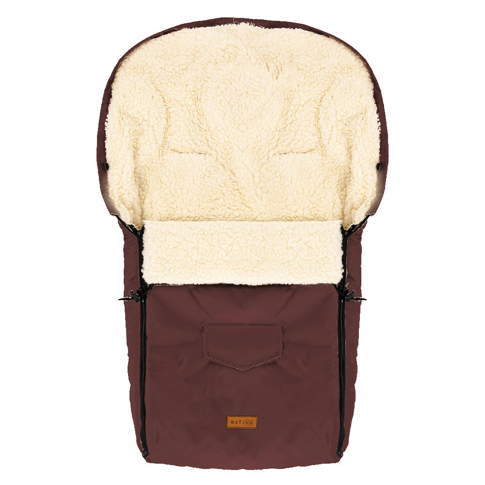 Sac de dormit impermeabil de lana Nativo Winter 95x40 cm Maro