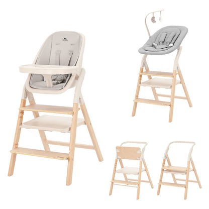 Scaun de masa cu sezlong Carrello ERGO (CRL-16701) 4 in 1 Linen Beige