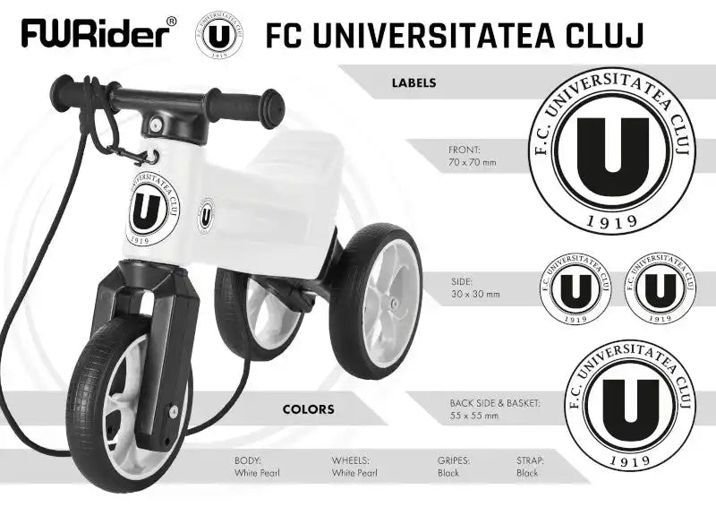 Bicicleta fara pedale Funny Wheels Rider Supersport Sport Clubs Universitatea Cluj