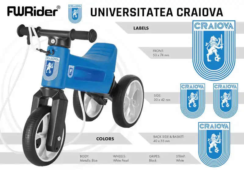 Bicicleta fara pedale Funny Wheels Rider Supersport Sport Clubs Universitatea Craiova