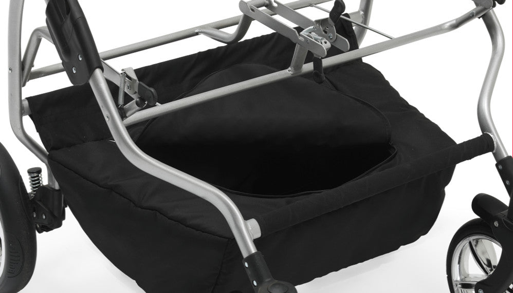 Carucior pentru gemeni Nativo Gemini 3 in 1 Gri-Grafit/Gri latime 87 cm reversibil carucior-gemeni