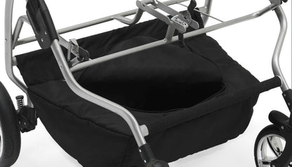 Carucior pentru gemeni Nativo Gemini 3 in 1 Gri-Grafit/Gri latime 87 cm reversibil carucior-gemeni