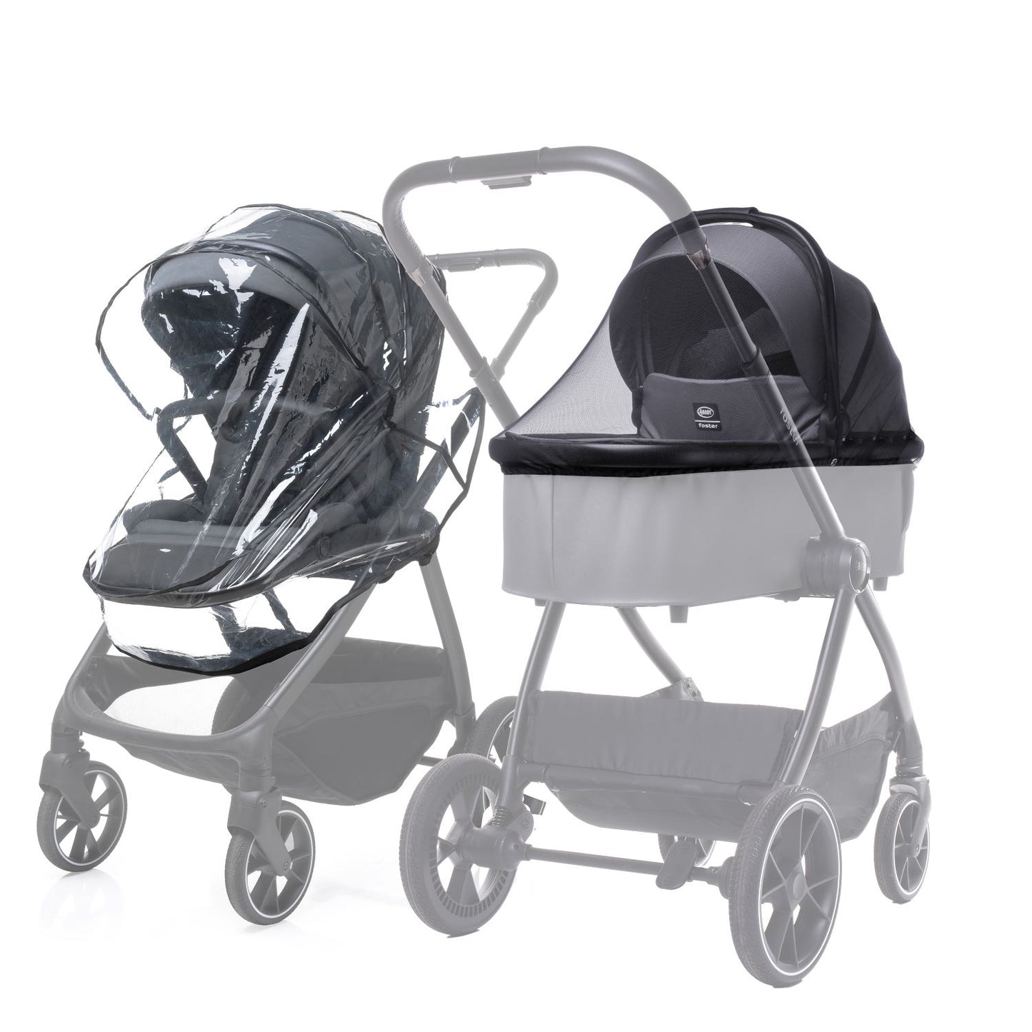 Carucior 3 in 1 4Baby Foster Graphite, max. 22 Kg