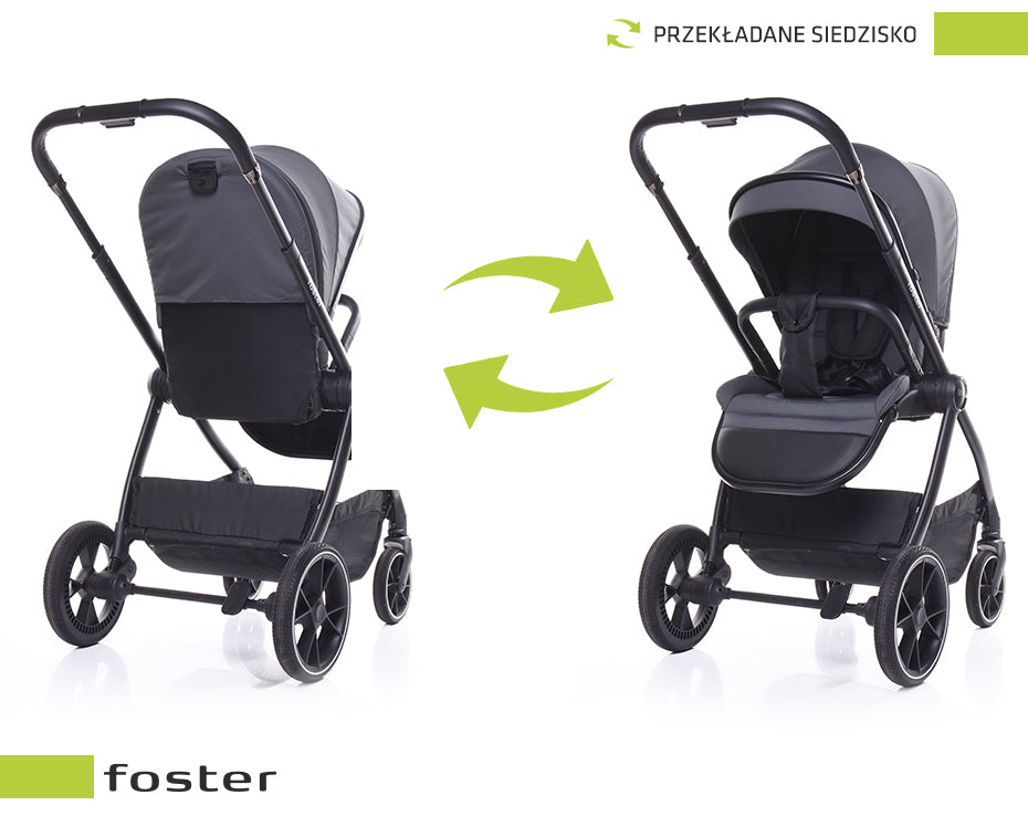 Carucior 3 in 1 4Baby Foster Graphite, max. 22 Kg