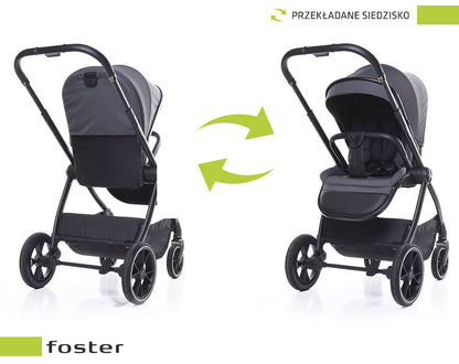 Carucior 3 in 1 4Baby Foster Graphite, max. 22 Kg