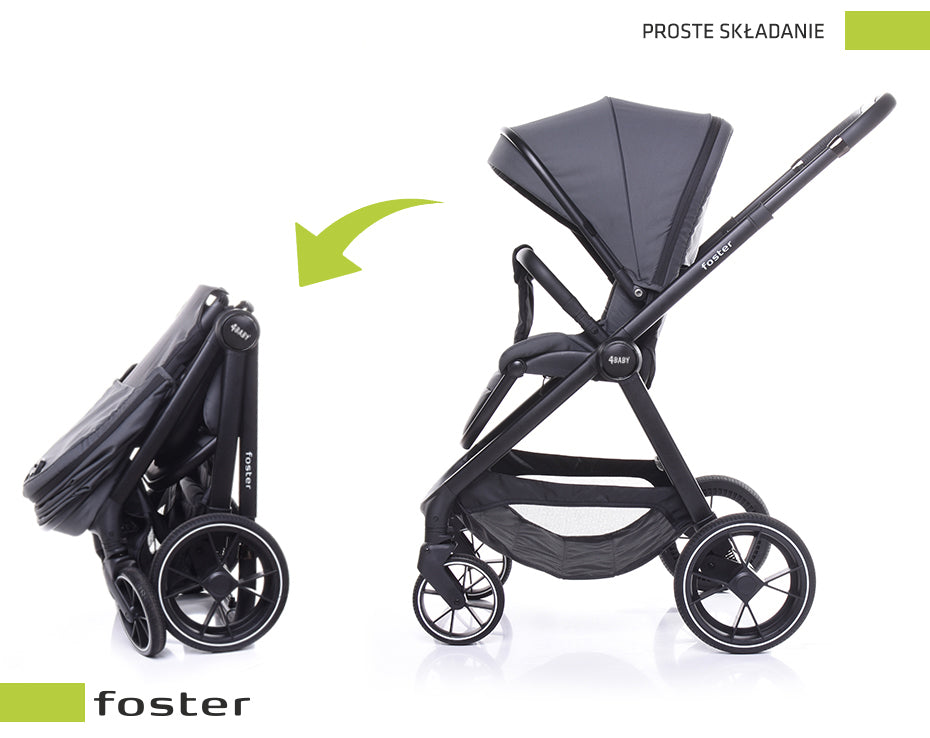 Carucior 3 in 1 4Baby Foster Graphite, max. 22 Kg