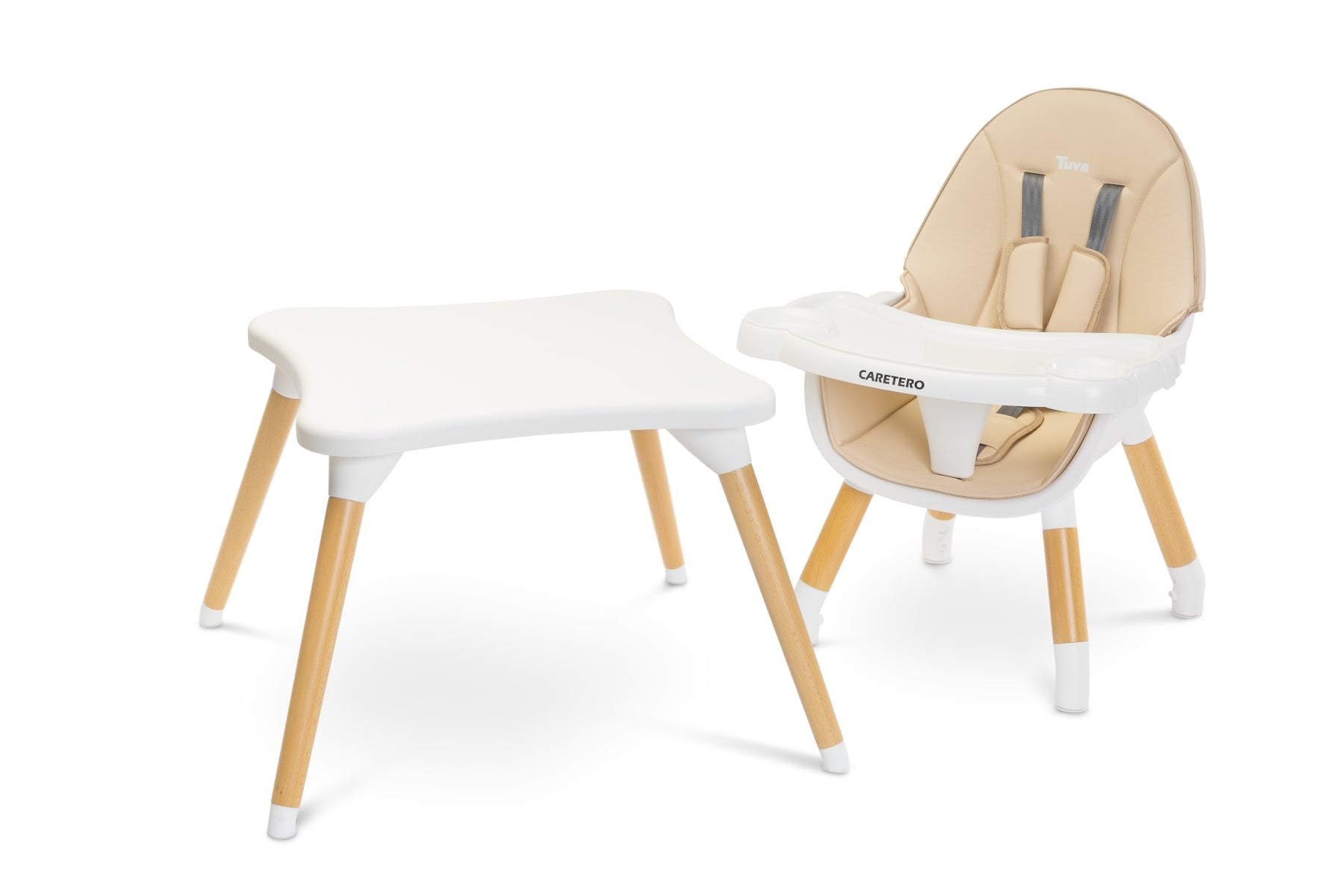 Scaun de masa transformabil Caretero TUVA Beige scaun-de-masa