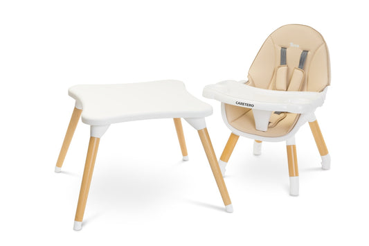 Scaun de masa transformabil Caretero TUVA Beige scaun-de-masa