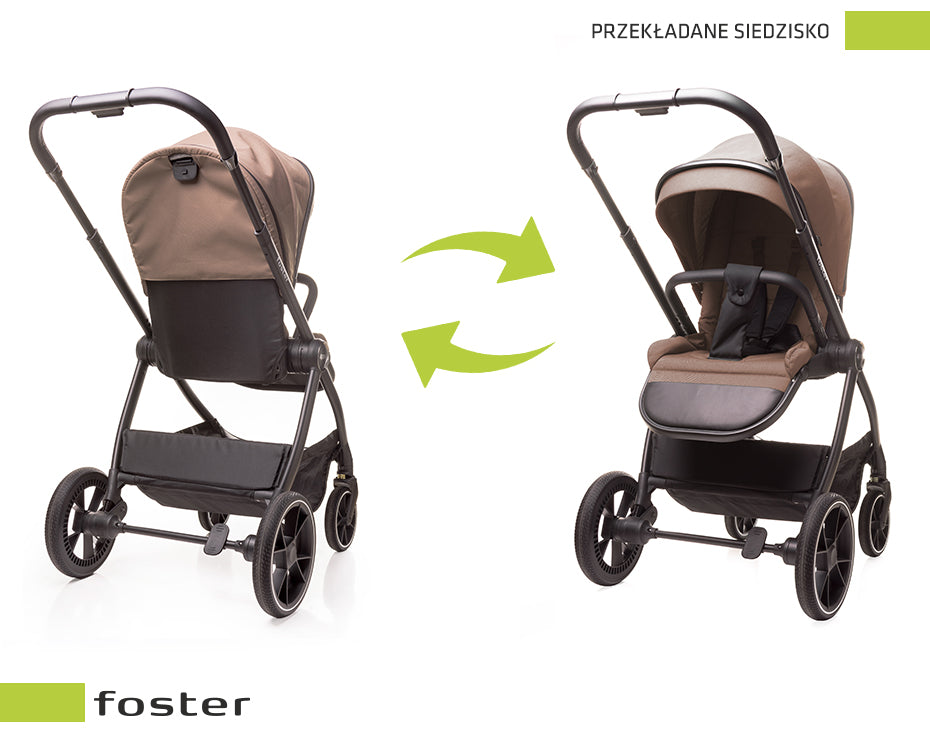 Carucior 3 in 1 4Baby Foster Mokka, max. 22 Kg