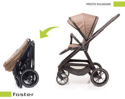 Carucior 3 in 1 4Baby Foster Mokka, max. 22 Kg