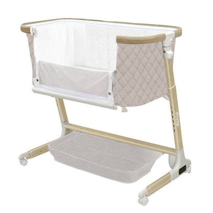 Patut leagan electric Carrello PRIMA Honey Beige melodii senzor de miscare timer bluetooth patut-copii