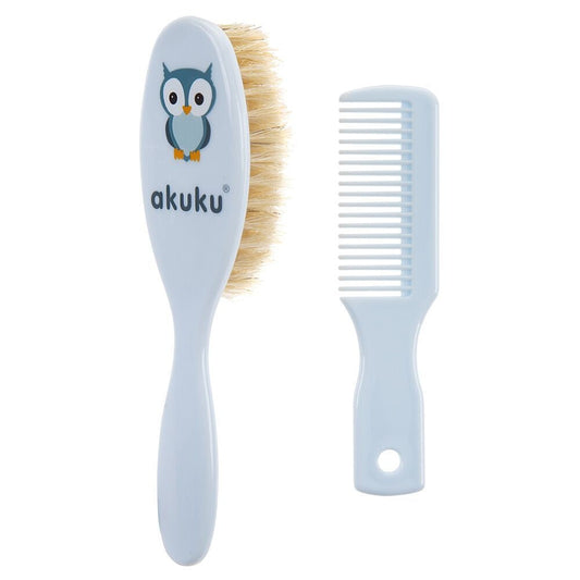 Set perie de par si pieptene Akuku A0457 Albastru ingrijire