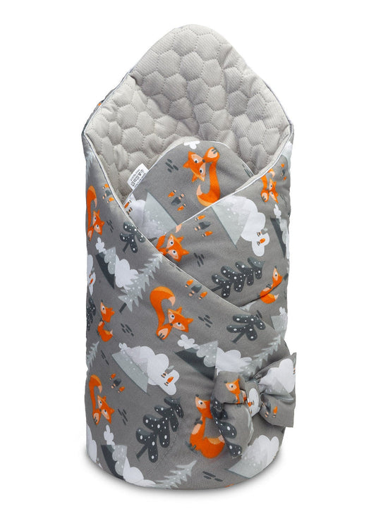 Paturica wrap nou-nascut 75x75 cm Sensillo Velvet Gri Munti paturica