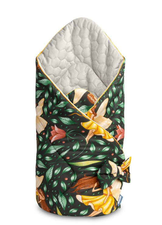 Paturica wrap nou-nascut 75x75 cm Sensillo Velvet Zane Verde paturica
