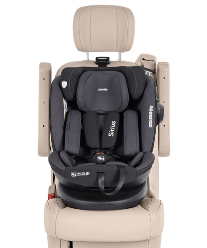 Scaun auto rotativ Carrello Sirius (CRL-8808) Harbor Grey, 40-150 cm, 360°, i-Size, R129/03, Isofix, Top Tether