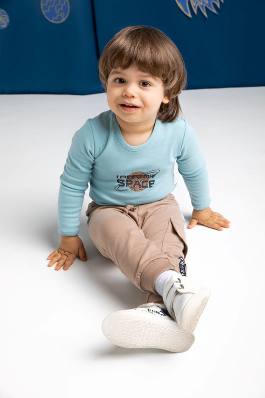 Body cu maneca lunga bumbac 100% (182101) "Star"