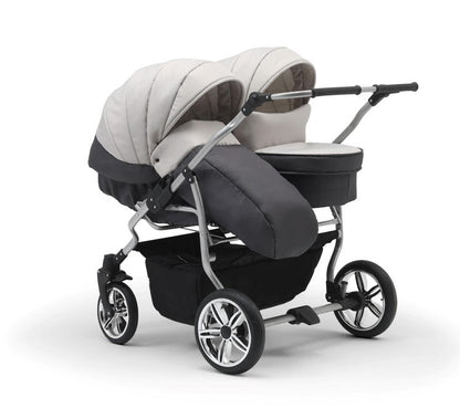 Carucior pentru gemeni Nativo Gemini 3 in 1 Negru/Gold latime 87 cm reversibil carucior-gemeni